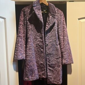 Bebe faux fur purple coat